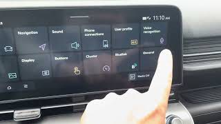 How to Set Time 12 or 24 Clock on Hyundai Kona 2025