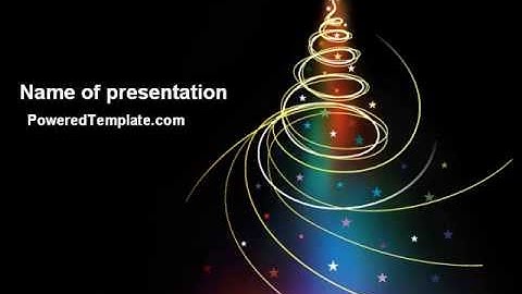 Christmas Tree Design PowerPoint Template by PoweredTemplate.com