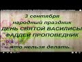 3 сентября народный праздник ДЕНЬ СВЯТОЙ ВАСИЛИСЫ. народные приметы и поверья