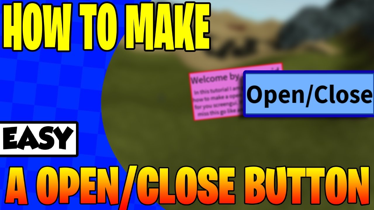 How To Make A Open Close Button For Your Gui Roblox Studio Tutorial Youtube - roblox studio ui scaling tutorial how to fit a ui on the screen on any device youtube