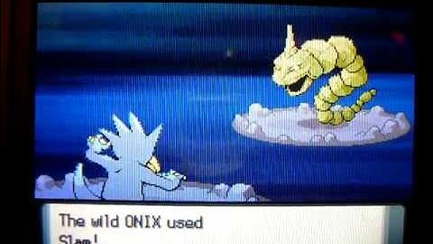 Shiny Onix with sparkles on Iron Island