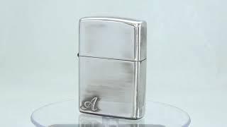 ZIPPO　アルファベット　AからZまで全26字　/イニシャル/ニックネーム/ロゴ/ギフト/ペア/シンプル/銀盛上げ/シルバー/ジッポーライター