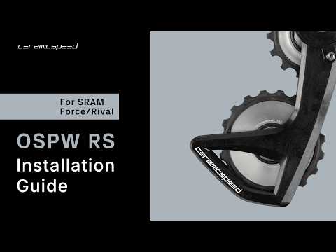 Installation of OSPW RS for SRAM Force E1/Rival E1