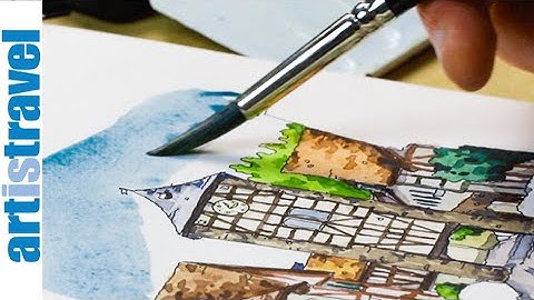 Urban Sketching mit Danny Hawk - komplizierte Szene vereinfachen (English Subtitles)