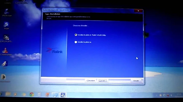 INSTALLATION DRIVER CLÉ  WIFI USB  RALINK  RT2870