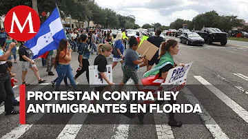 "Un día sin migrantes" en Florida, así fueron las protestas por ley antimigrante