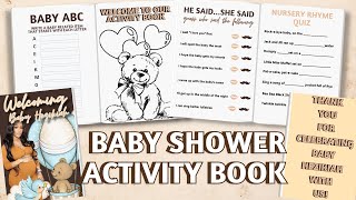 Baby Shower Activity Book| Event Favors