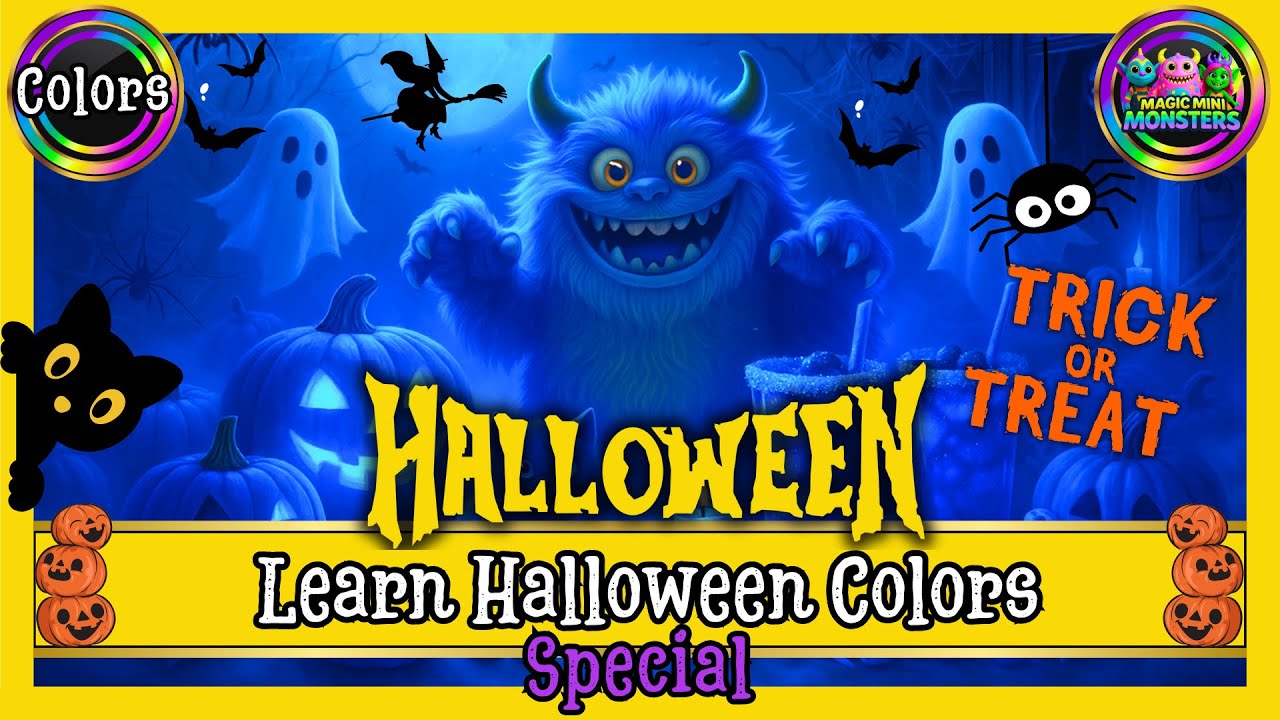 Learn Halloween Colors | Spooky Color Learning Song! | Magic Mini Monsters 