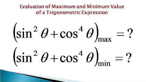 Maxima and Minima of a Trigonometric Function without using Calculus