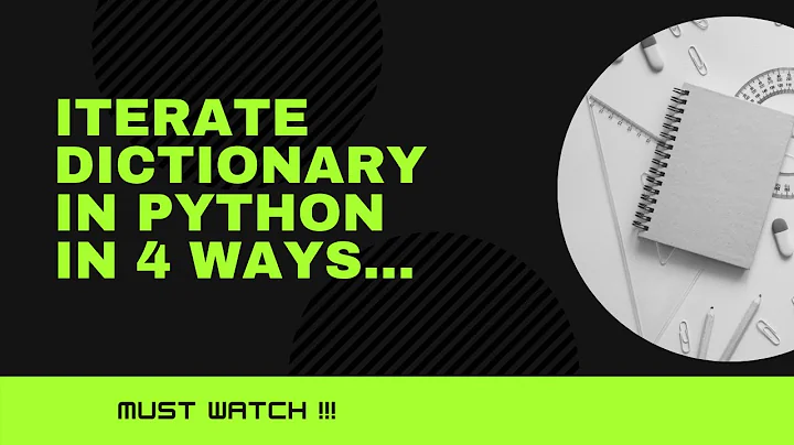 How to iterate or loop through dictionary keys and values in python in 4 different ways.
