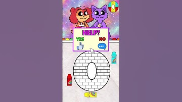 Super Mario x Smiling Critters Painting 0 number color puzzle game #shorts #paint #color