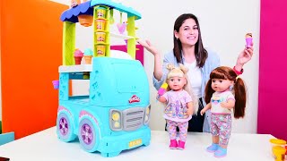 Baby Born bebekler için dondurma yapıyoruz! Ayşe Gül ve Ece ile hamur oyunları screenshot 2