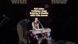 Coldplay Chris Martin sings "Raining in Manila" by Filipino local band Lola Amour FULL VIDEO