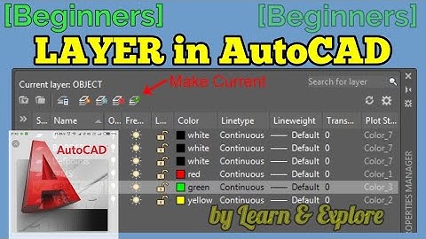 LAYER command in AutoCAD (for beginners)