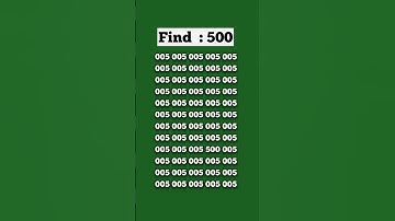 challenge your Brain Try to find this number within 5 second 500👈#shortsfeed #shortsvideo #shorts