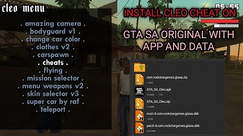 How To Instal Cleo Mods In GTA San Andreas Original Android CLEO Scripts Cheats Menu In GTA SA 2024