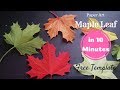 Diy maple leaf how to make paper leaf from crepe paper  easy and realistic