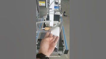 Empty plastic bag pouch paging feeding top flat side labeling machine