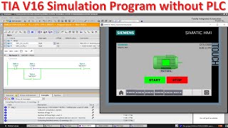TIA Portal Version16 Simulation program with HMI without real PLC