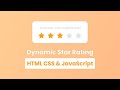 How to Create Star Rating in HTML CSS & JavaScript