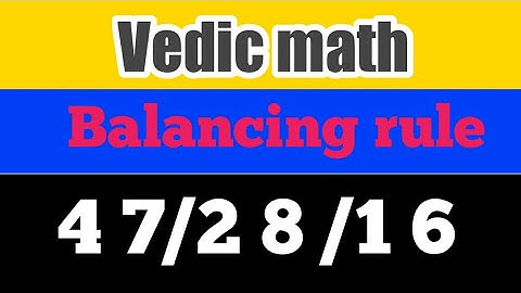Balancing rule||Vedic maths||Math tips and tricks