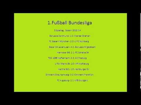 3.Spieltag , Bundesliga , Ergebnisse (mit sonntag)  YouTube