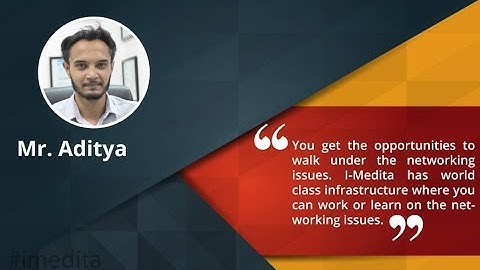 Mr Aditya got Placed in Vodafone under Multi-Track Program from I-Medita