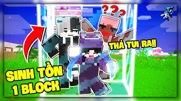 Minecraft nhưng Sinh Tồn 1 Block Giới Hạn | Siro Bất Lực Khi Noob Ruby Hướng Dẫn Mike Đen Ăn Hại