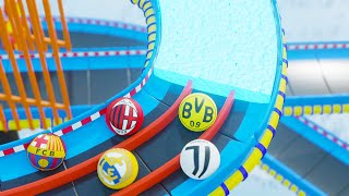 Marble Race Avalanche - 16 Football Clubs (Who Will Escape?)