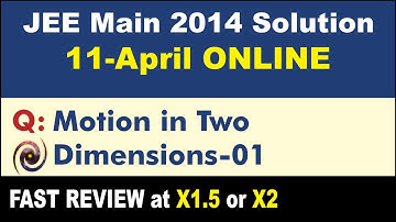 JEE Main 2014 Physics Solutions | Motion in Two Dimensions-01