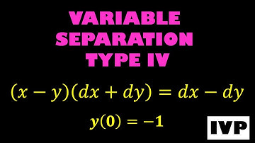 11.6 - Differential Equations | Equations Reducible to Variable Separable Form - TYPE IV