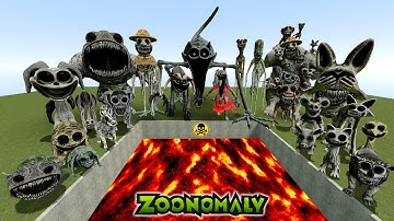 DESTROY NEW ZOONOMALY MONSTERS FAMILY & MONSTERS POPPY PLAYTIME 3 in LAVA HOLE - Garry