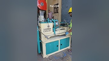 Foundation bolt manufacturing complete setup. full production process cutting threading bending