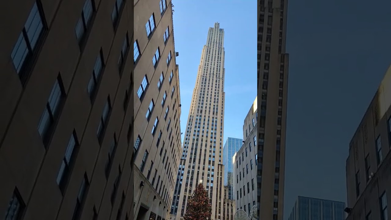 NYC New York City, happy new year, 2023, Rockefeller plaza