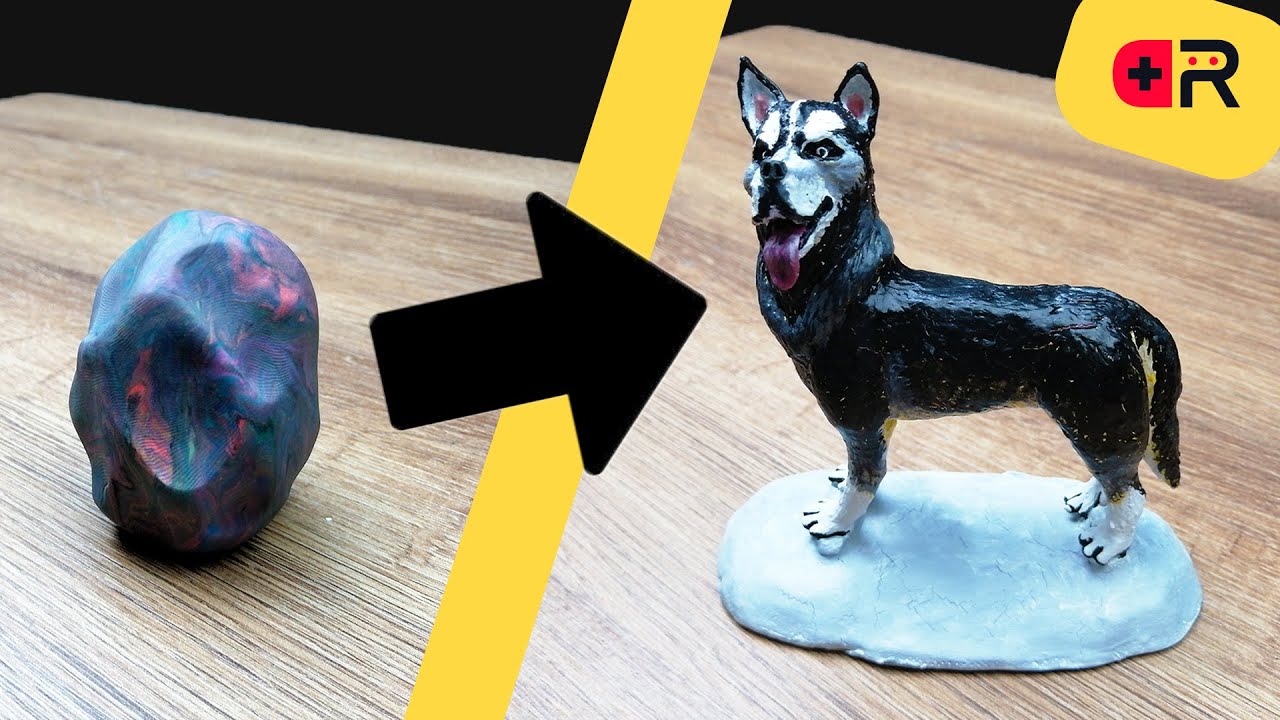 How to sculpt a dog out of clay 🐕 crisrestart YouTube