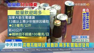 20190910中天新聞 能量飲喝多恐損兒少智力? 董氏:含糖高、近6成學生喝