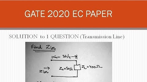 Gate 2020 EC transmission line question