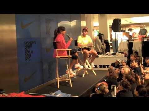 Kara Goucher at the NYC Niketown Store