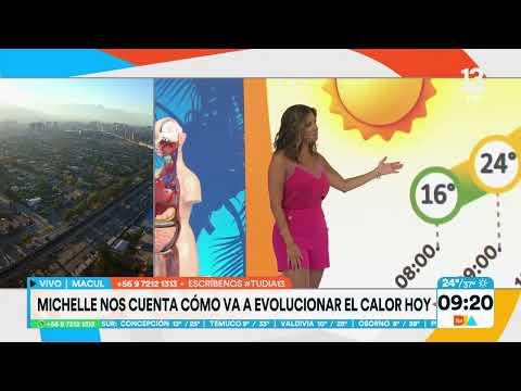 Michelle Adam explica cómo evolucionará el calor hoy | Tu Día | Canal 13