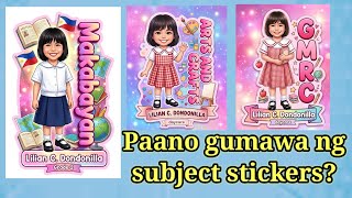 Subject stickers | Paano gumawa ng subject stickers gamit lang ang cellphone  screenshot 4