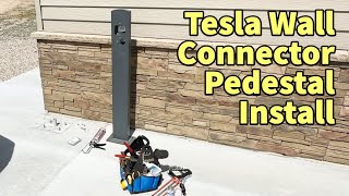 Tesla Wall Connector Install on a Pedestal