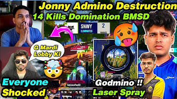 Jonathan Admino GOD MODE ON 🥵14 Kills Domination In BMSD 🤯Jonny 1v4 & Admino Laser Spray 🥶