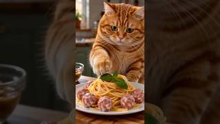 cat ai with meatball spaghetti #cat