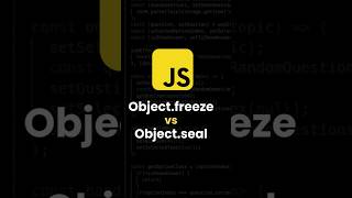 Object.freeze and Object.seal | #javascript #coding