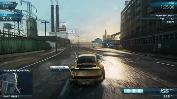 NFS Most Wanted 2012: "Cold Burn" Circuit Race 1:33.75 / 1:34.10 - Porsche 911 Turbo 3.0 & Panamera