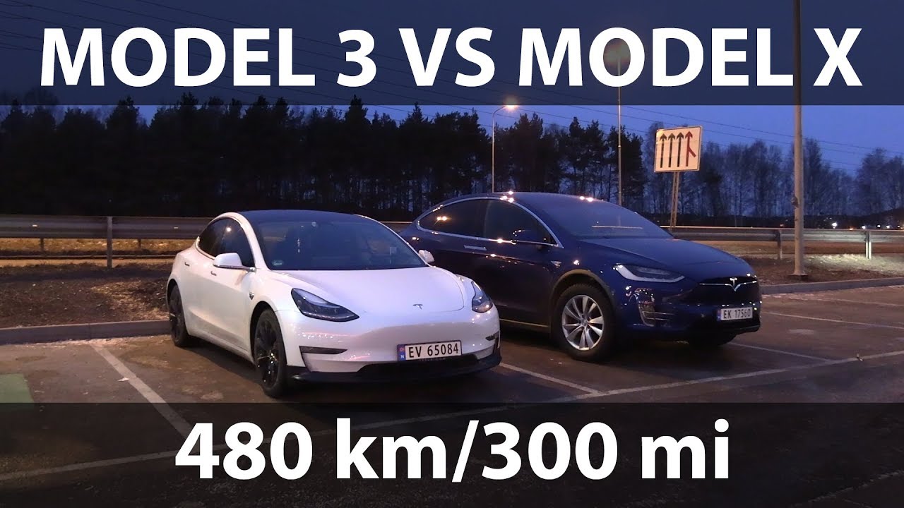 Model 3 vs Model X from Oslo to Trondheim - YouTube