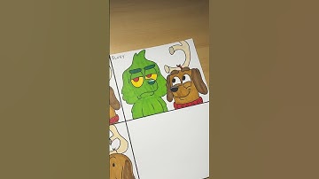 The Grinch (and Max) in 4 Cartoon Styles Part 3! #shorts #grinch #bluey