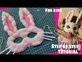 How to make rabbit mask  animal mask making  diy gyaneshwariarts