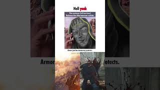 The Warhammer 40k Armor just has democracy protects - Helldivers 2
