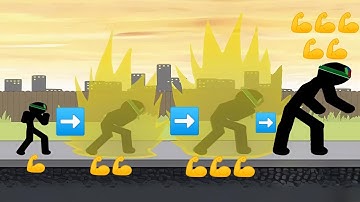 Hulk in Anger of Stick 5 - Fighting Zombies at level 9💪